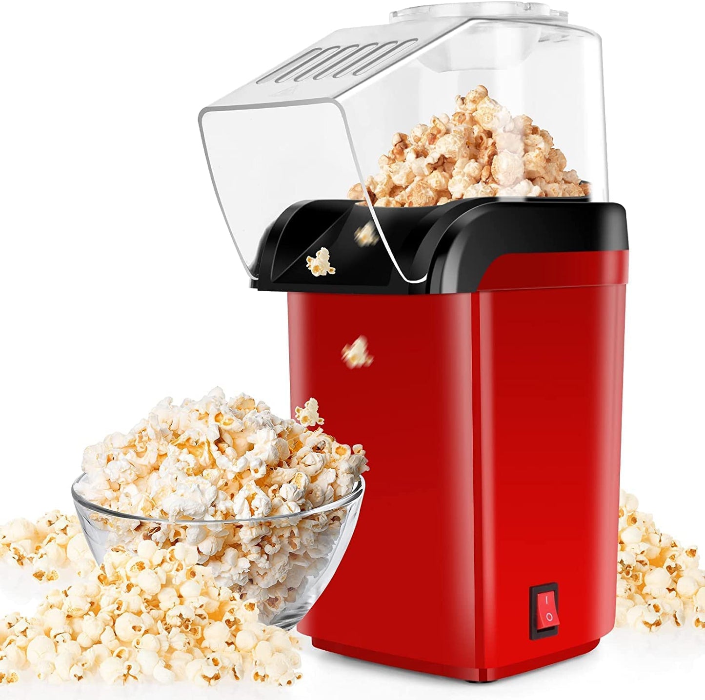 Hot Air Popper, Electric Popcorn Maker Machine with 1200W