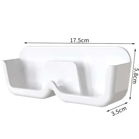 4 pcs Self-Adhesive Glasses Holder – Wall Mount Sunglasses Display Rack (White)