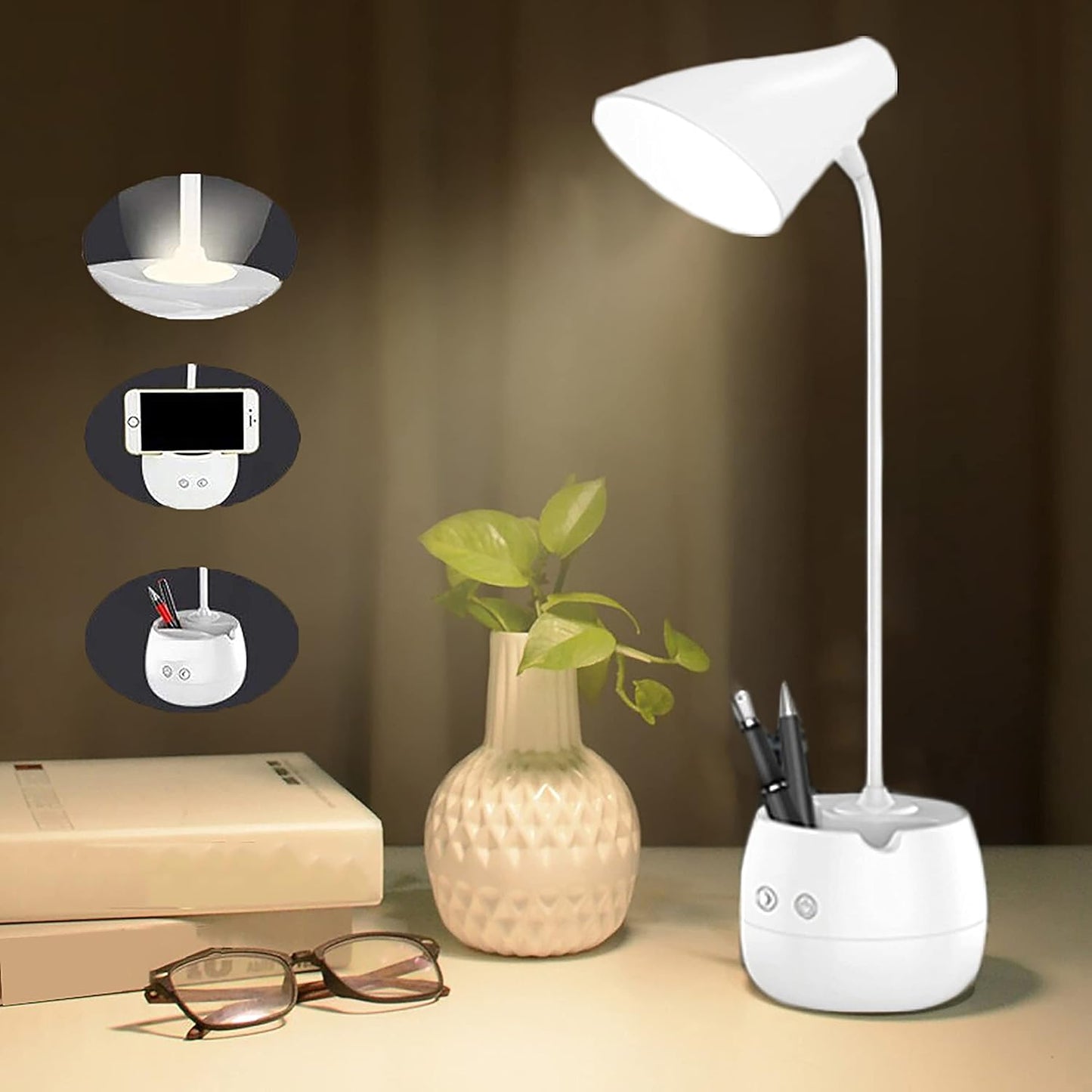 Desk Lamp With 3 Shades Touch Control Light