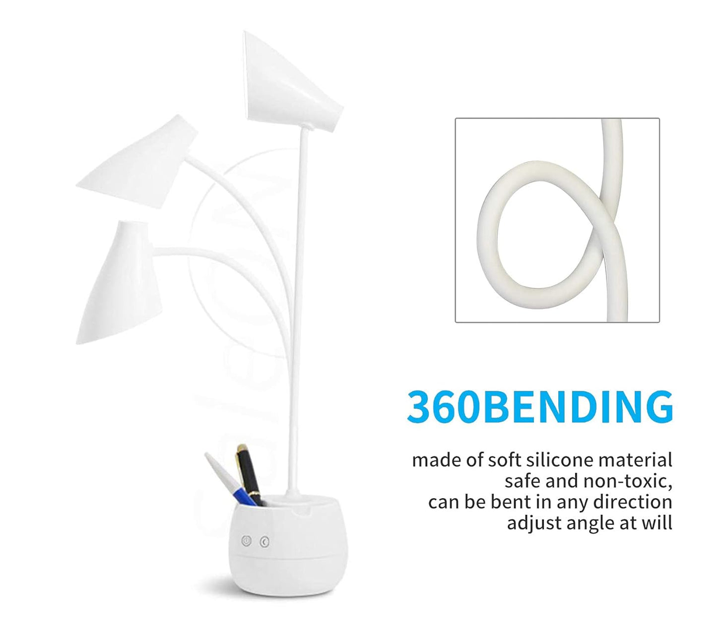 Desk Lamp With 3 Shades Touch Control Light