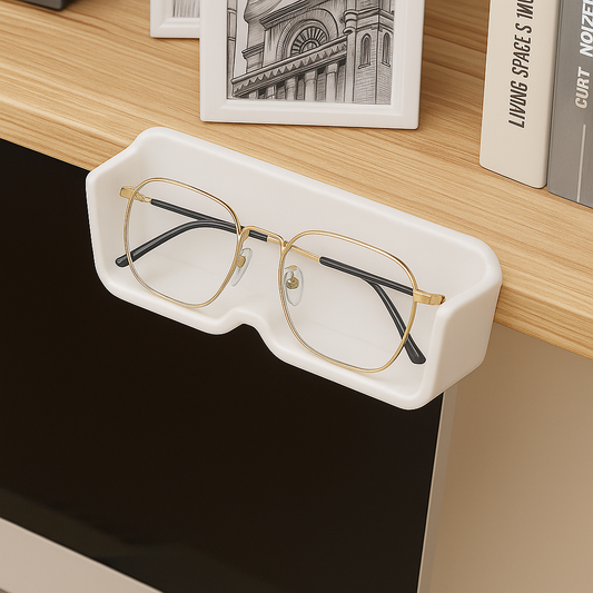4 pcs Self-Adhesive Glasses Holder – Wall Mount Sunglasses Display Rack (White)