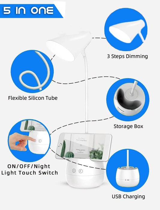 Desk Lamp With 3 Shades Touch Control Light