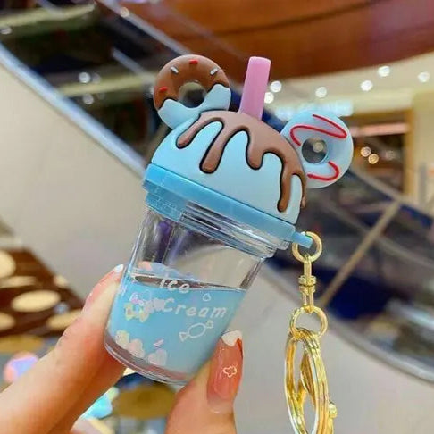 Cute & Charming Ice Cream Glitter Cup Keychain